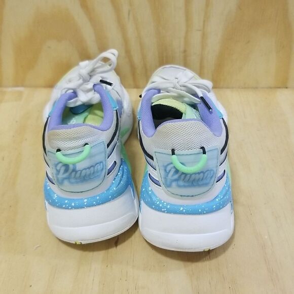Puma RS-X Airbrush Jr White/Blue/Yellow/Elektro Green Mens sz 6.5 , Wmn's sz 8 - Picture 4 of 8